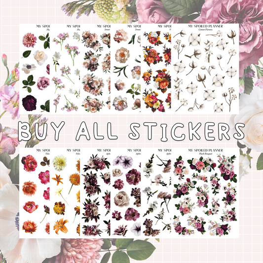 BUY ALL Sticker Sheets : Shop's Special Flowers