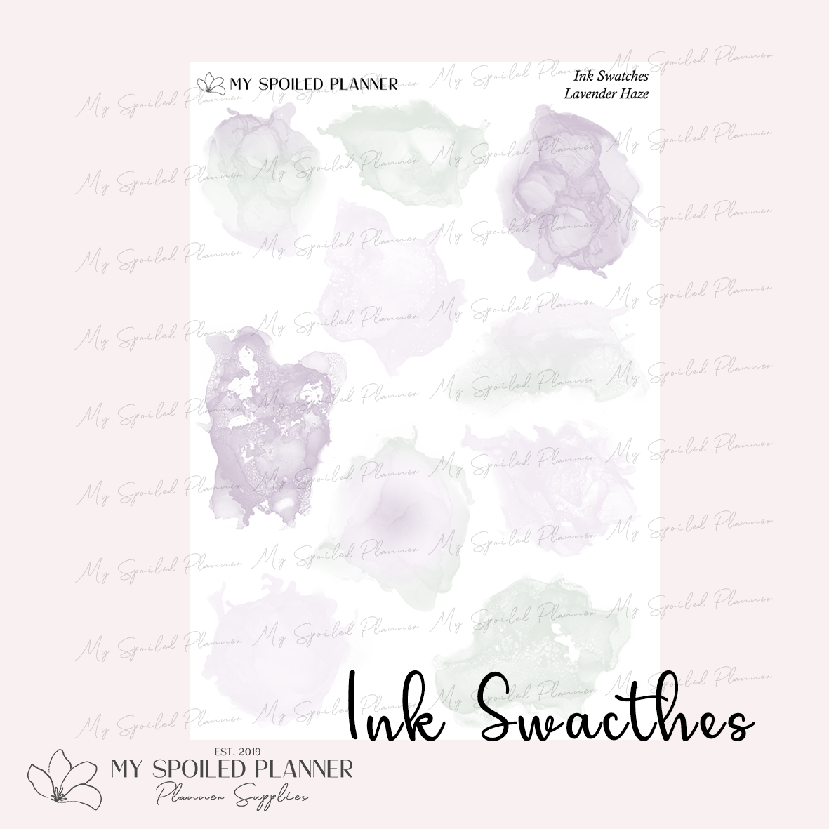 Lavender Haze Ink Swatches