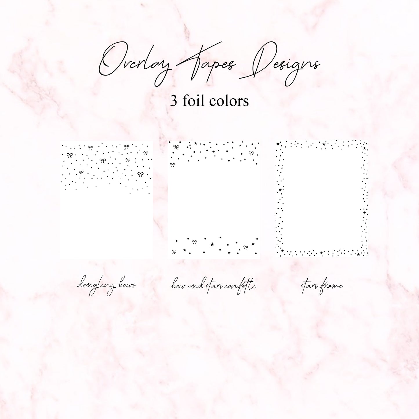 Bows and Stars Confetti - Full Box Overlay Tapes