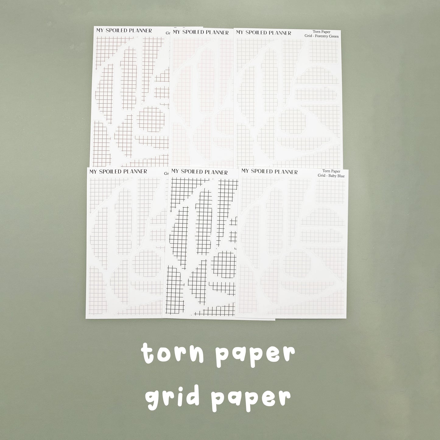 Torn Paper - Grid Paper