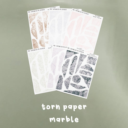 Torn Paper - Marble